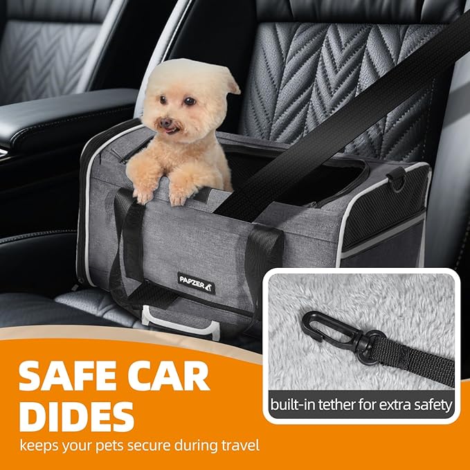 Top Loading Medium Cat Carrier with Privacy Curtain, Delta Approved TSA Pet Travel Crate Suitcase Luggage Sleeve, Soft-Sided Dog Kennel Bag 18x11x11 United Airline Approved Under Seat Grey-Mewly Pet