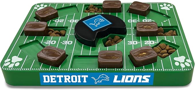 Pets First NFL Detroit Lions Puzzle Toy, Puzzle Treat Dog Toy, Interactive Dog Treat Toy, Dog Puzzle-Mewly Pet