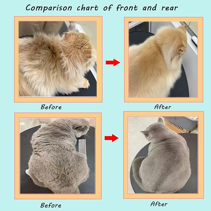 Groompro Deshedding Brush, Dog Brush for Shedding, Zen Brush for Cats,Cat Brushes Dog Brus Pet Hair Removal Tool, Painlessly Remove for Short & Long Hair(L(5.3 inch))-Mewly Pet