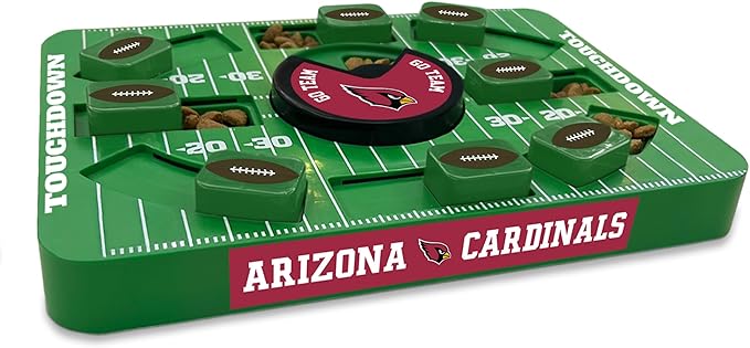 Pets First NFL Arizona Cardinals Large Puzzle Toy, Dog Puzzle Treat Toy, New Large Size, Interactive Dog Treat Toy, Dog Slow Feeding Toy-Mewly Pet
