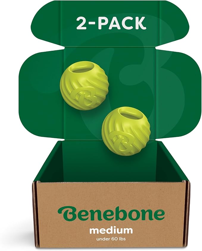 Benebone 2-Pack Rubber Ball-Mewly Pet