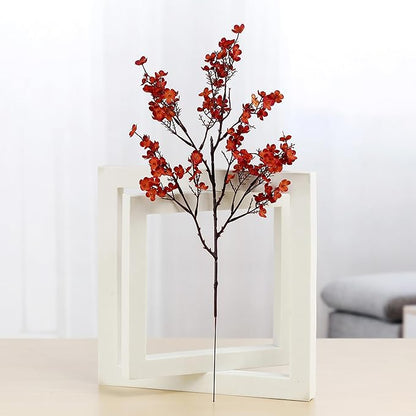 JAKY-Global Babys Breath Silk Artificial Flowers Bulk 20pcs for Fall Decor Fake Flower Bouquet Bulk for Home Kitchen Indoor Bouquet Floral Arrangement Table Centerpieces Party Decor(Burnt Red Brown)