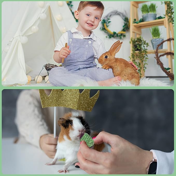 VESPRO Rabbit Toys for Bunnies Rabbit Chew Toys for Teeth Bunny for Rabbits Guinea Pig Chew Treats Toys,Timothy Hay Sticks for Chinchillas Hamsters Bunny Guinea Pig Rats and Animals Teeth Care-Mewly Pet