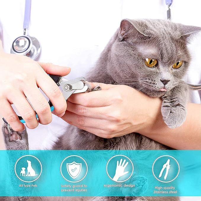 Candure Dog Nail Clippers and Trimmer with Safety Guard to Avoid Over-Cutting Toe Nails Professional Grooming Pet Nail Clipper with Nail File for Small Medium-Large Breeds-Mewly Pet