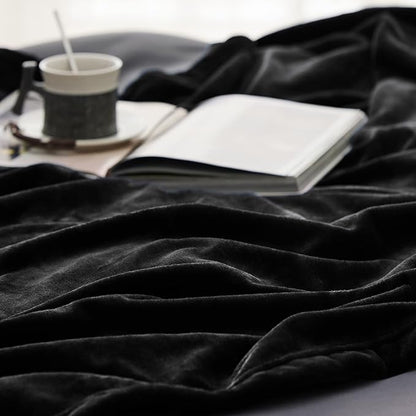 Bedsure GentleSoft Fleece Blankets Queen Size Black - Bed Blanket Soft Lightweight Plush Fuzzy Cozy Luxury Microfiber, 90x90 inches