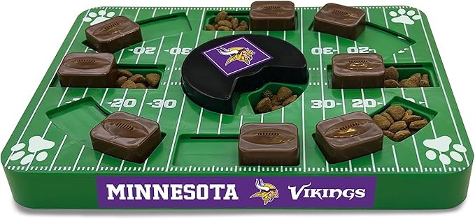 Pets First NFL Minnesota Vikings Puzzle Toy, Puzzle Treat Dog Toy, Interactive Dog Treat Toy, Dog Puzzle-Mewly Pet
