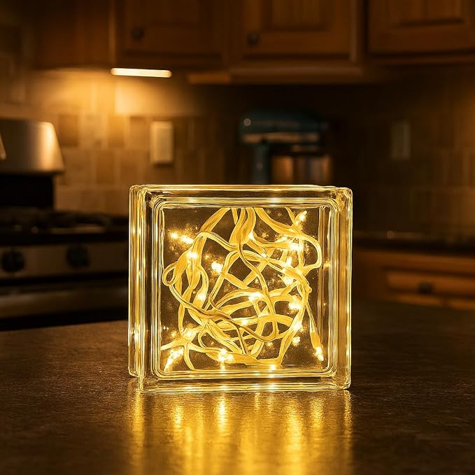 Novelty Lights 5.5 Feet 10 Bulb Clear Mini Light String on White Wire, Non-Connectable Incandescent Fairy Lights for Bottles and Crafts, 4" Bulb Spacing, 24" Lead, Stackable Fused Plug