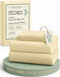 LANE LINEN 100% Organic Cotton Sustainably Produced Twin XL Bed Sheets, Mercerized Fully Elasticized Percale Perfect for Hospital Bed & Dorm Room, Reinforced Seams Twin XL Sheets-Vanilla