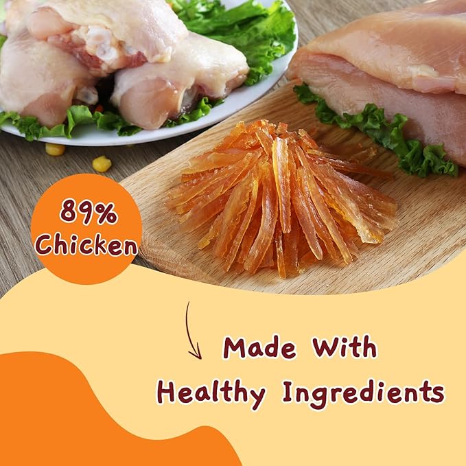 Jungle Calling Soft Training Treats for Small Dog and Cats, Mini Chicken Strips Puppy Training Edible Snacks Easy to Digest, Grain Free-Mewly Pet