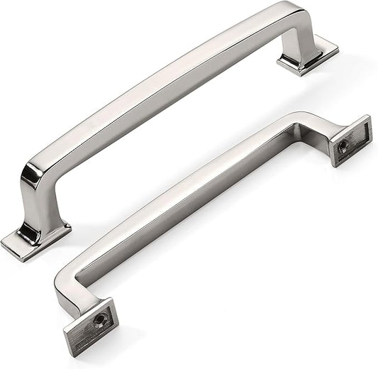KhTumeWare 2 Pack 5 Inch Polished Nickel Cabinet Pulls and Drawer Handles