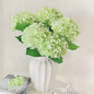 6 Pcs Real Touch Green Hydrangea Artificial Flowers with Stems, Fake Silk Flowers for Outdoors, Artificial Flowers for Home Decor Wedding Bouquets Centerpieces Vase