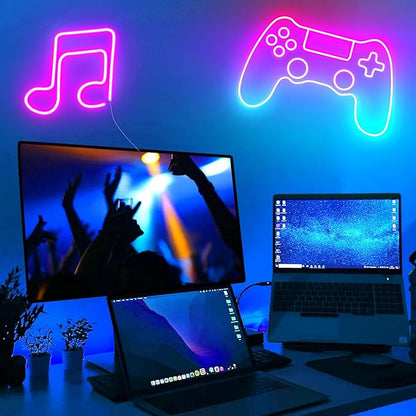 32.8ft 24V RGB LED neon Rope Lights LED neon Lights with Remote Control APP Control IP65 Waterproof Flexible Neon LED Strip Lights for Bedroom Room Outdoors Décor