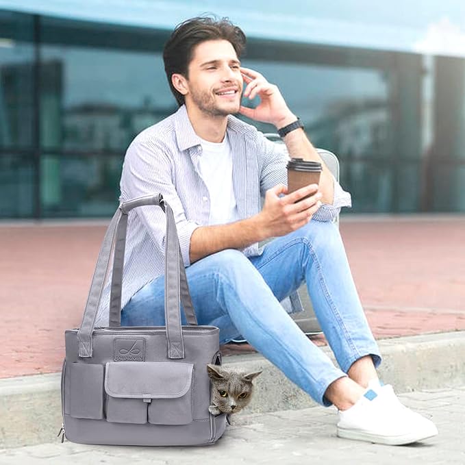 Dog Carrier, Cat Carrier, Pet Carrier, Foldable Waterproof Premium Oxford Cloth Dog Purse, Portable Bag Carrier for Small to Medium Cat and Small Dog-Mewly Pet