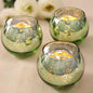 Volens 24PCS Green Votive Candle Holders Bulk, Round Mercury Glass Candle Holders for Tealight - Green Centerpiece Table Decorations for Wedding, Birthday, Party, Bridal Shower and Home Decor