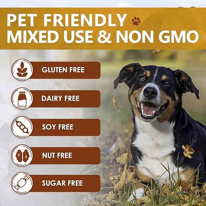 Zammex Grass-Fed Beef Bone Broth Protein Powder for Dogs & Cats - Joint & Bone Support, Healthy Fur Enhancer, Pet Food Topper for Dry & Wet, 10.58oz-Mewly Pet