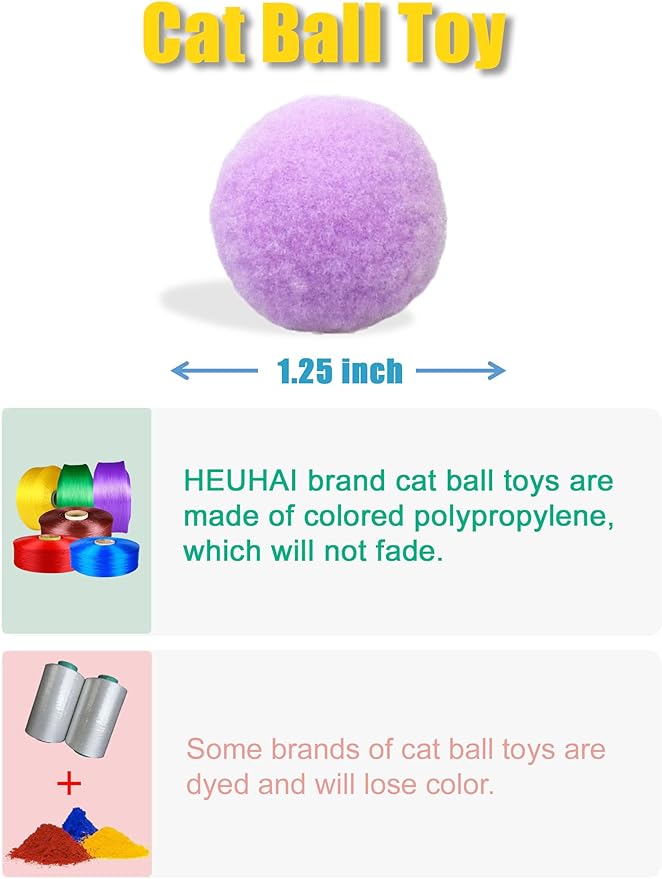 40-Pack Cat Balls – Fun Interactive Toys for Indoor Cats & Kittens (Basic Cat Toy Set)-Mewly Pet