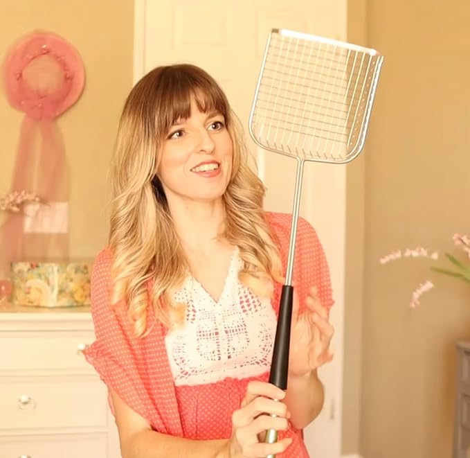 Sand Dipper Cat Poop Scooper & Chicken Poop Scooper - Rugged Big 6" Square Stainless Steel Long Handle for Home Kitty Litter Scoop & Farm Chicken Coop Scooper (Junior)-Mewly Pet