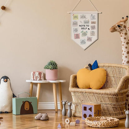 Therapy Office Decor Teacher Desk Must Haves Canvas Hanging Pennant Flag Banner Wall Sign Gift for Nursery Bedroom Playroom Game Room Front Door