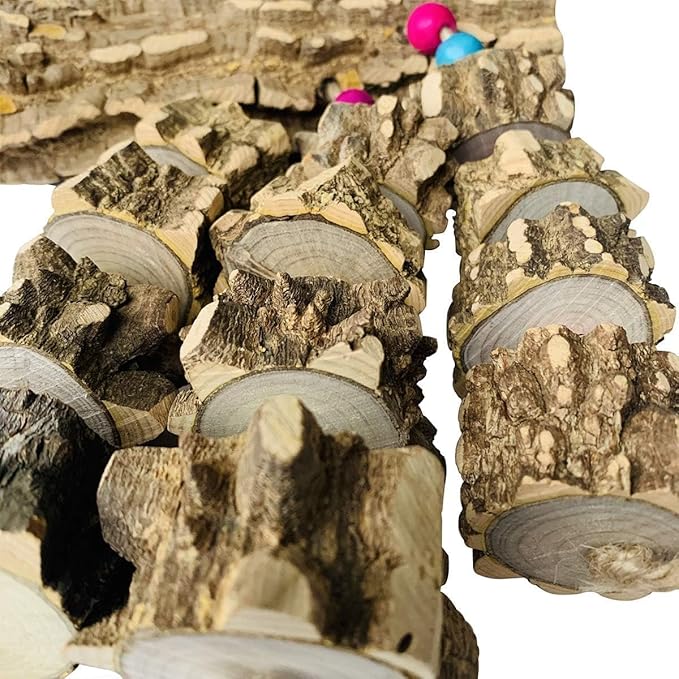 PINVNBY Macaw Toys, Extra Large Parrot Toys, Natural Wood Bird Chewing Toys for Large Birds Parrots African Grey Macaws Cockatoos Parkeets Eclectus Amazon Parrots-Mewly Pet