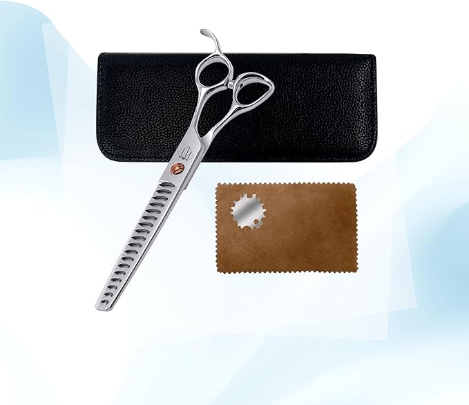 Dog Grooming Scissors: 7 inch Pet Chunker Shears Made Of Japanese 440c Advanced Stainless Steel Professional Grooming Scissors for Dogs Cats and Other Pets-Mewly Pet