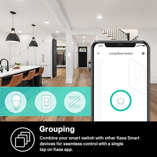 Kasa Smart 3 Way Switch HS210 KIT, Needs Neutral Wire, 2.4GHz Wi-Fi Light Switch works with Alexa and Google Home, UL Certified, No Hub Required, White,2 Count (Pack of 1)