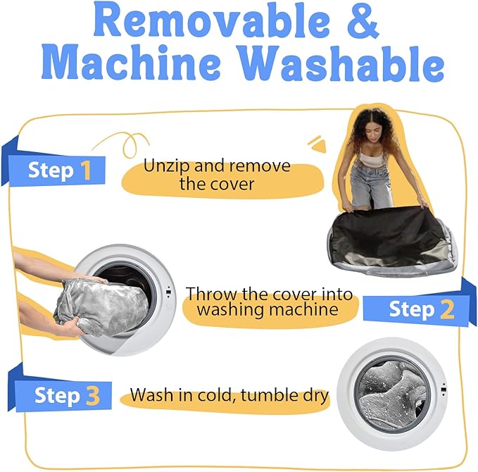 Orthopedic Washable Large Dog Bed - Egg Foam Dog Beds for Large and Medium Dogs Big Pet Beds with Removable Washable Cover and Bolster for Extra Large Dogs-Mewly Pet