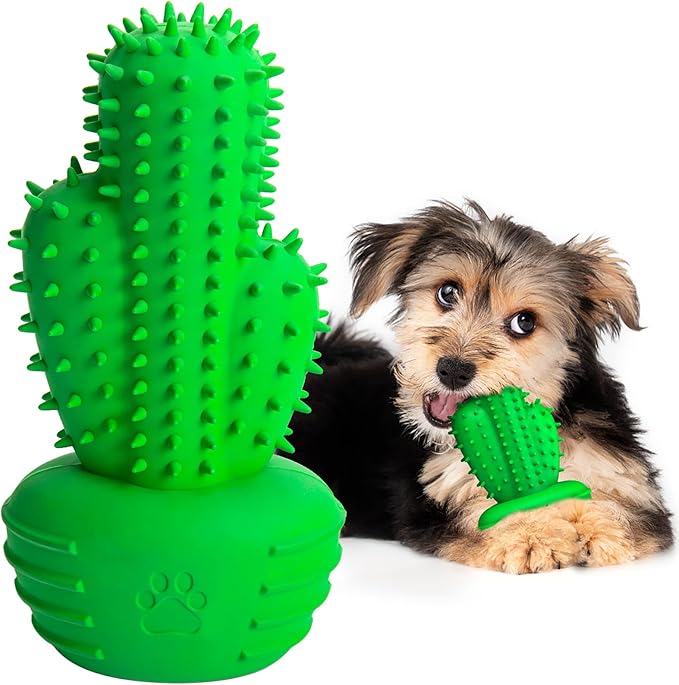 Christmas Dog Gifts, Dog Toys for Small Dogs Dog Toothbrush for Teething Cleaning, Rubber Squeaky Toys for Puppy-Mewly Pet