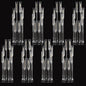 8PCS Arcylic Candelabra Wedding Centerpieces for Tables,38.5 Tall Clear Floor Candle Holder Set with Shade Pillar Taper Candle Stand for Anniversary Party Brithday candelabros para centros de mesa