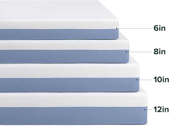 ZINUS 10 Inch Twin Cooling Essential Memory Foam Mattress [NewVersion], Fiberglass Free, Medium Feel, Breathable Cooling Layers, Certified Safe Materials