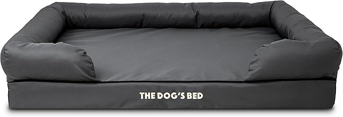 The Dog’s Bed XL Grey 43.5x34, Memory Foam, Pain Relief: Arthritis, Hip & Elbow Dysplasia, Post Surgery, Lameness, Supportive, Calming, Waterproof Washable Cover, Veterinary Approved-Mewly Pet