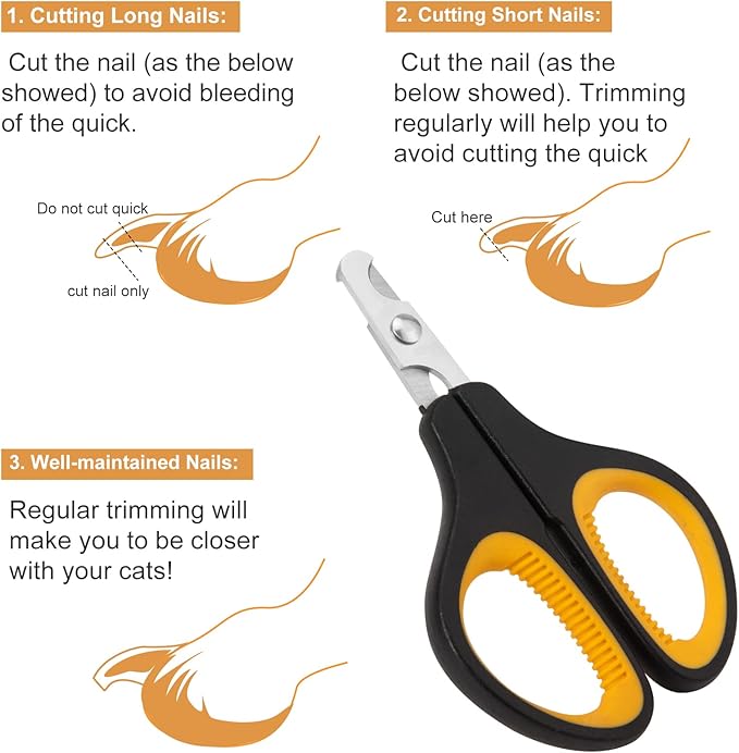 Cat Nail Clipper, Premium Dog Nail Clippers Trimmers Cat Claw Pet Nail Clippers Professional Ergonomic Anti-Slip Small Animals Grooming Tool for Kitten Cats Puppy Birds Hedgehogs Rabbits Hamsters-Mewly Pet