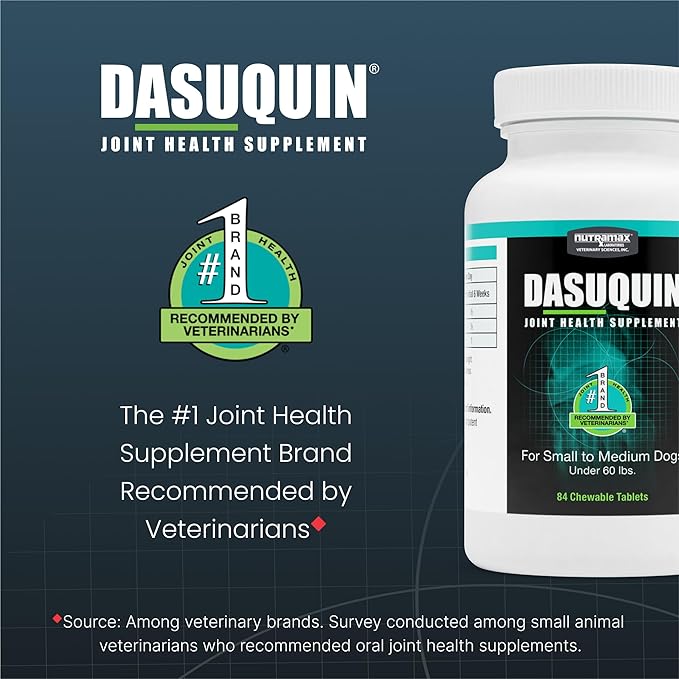 Nutramax Dasuquin for Small to Medium Dogs, Joint Health Supplement, Contains Glucosamine for Dogs, Plus Chondroitin, ASU and More, Supports Healthy Joints, Soft Chews, 84 Count-Mewly Pet