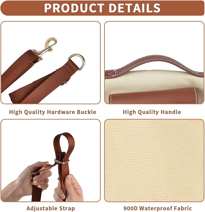 Dog Lift Harness Dog Carrier VES Harness Adjustable Leash with Small Puppy Treat Bag,Fits Most Cars,L-Mewly Pet