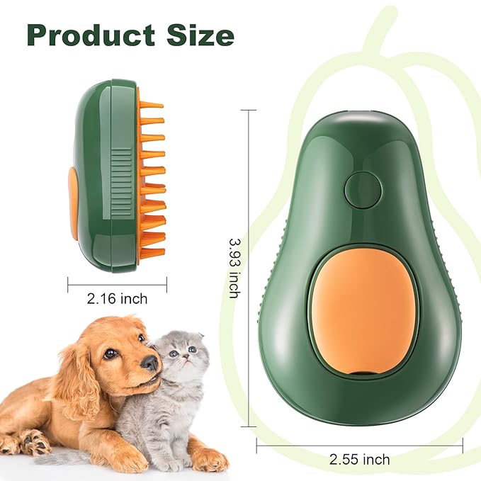 3-in-1 Steam Brush for Cat and Dog Deshedding - Portable Pet Hair Removal Tool for Indoor Shedding, Grooming Supplies-Mewly Pet