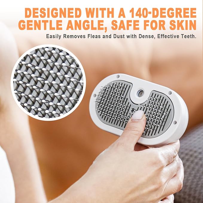 Cat Steam Brush-3 in 1 Pet Brush,Dog Shedding Tool Self Cleaning Pet Spray Depilation Comb with Release Button,Dog Steam Brushs,Cat Grooming Supplies for Long Short Haireds-Mewly Pet