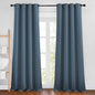 NICETOWN Smoky Blue Curtains 96 inches Long, Grommet Thermal Insulated Blackout Curtains Privacy Window Treatments for Boys Room/Living Room, W46 x L96, 2 Panels