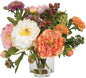 Nearly Natural 4689 Mini Peony Silk Arrangement,Assorted 10 x 10 x 10