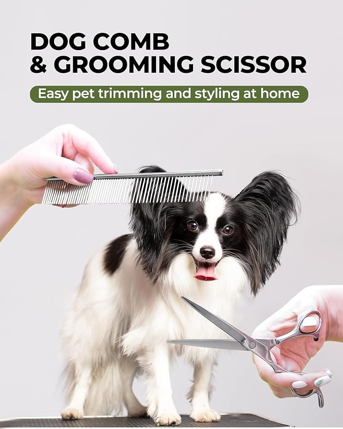 Dog Brush for Shedding Grooming,6 Pack Long-Pin Brush Set for Long Haired Dog Cat Goldendoodles Poodles Doodles Green-Mewly Pet