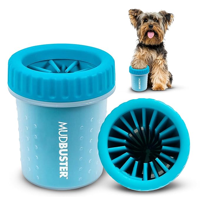 Dexas MudBuster Portable Dog Paw Cleaner - Premium Quality, Blue, Small Size for Pet Supplies and Accessories-Mewly Pet