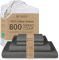 Threadmill Luxury 800 Thread Count Queen 100% Cotton Sheets - Dark Grey Sateen Weave Bed-Sheets, Better Than Egyptian Cotton,4 Pc Solid Soft Bedding Set, Fits 16" Deep Pocket