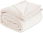 Bedsure GentleSoft Fleece Blankets Queen Size Cream - Bed Blanket Soft Lightweight Plush Fuzzy Cozy Luxury Microfiber, 90x90 inches