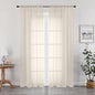 OWENIE Cream Sheer Curtain 96 Inch Long 2 Panels Set, Light Filtering Clear Rod Pocket Soft Sheer Curtain 95 for Bedroom/Living Room, 2Pcs, Each 42" W x 96" L, Cream