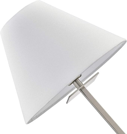 Linnea Accent Lamp – Nickel Finish, Sleek Modern Decorative Lamp for Bedroom or Living Room, Commercial Grade Quality