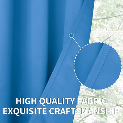 BGment Room Darkening Curtains 84 Inches Long - Grommet Thermal Insulated Drapes Window Treatment Curtains for Bedroom, 2 Panels, 52 x 84 Inch, Classic Blue