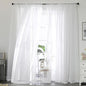 OWENIE White Sheer Curtains 120 Inches Long 2 Panels Set, Airy Lightweight Sheer White Curtains for Living Room Bedroom, Farmhouse Voile Filmy Rod Pocket Curtain Drapes, 2 Pcs, Each 59" Wx120 L Inch