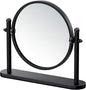 Gatco 1391MX Table Mirror, Matte Black/ 7.50" Double Sided Tabletop Makeup Vanity Mirror with 3X Magnification on One Side and Rotates 360 Degrees