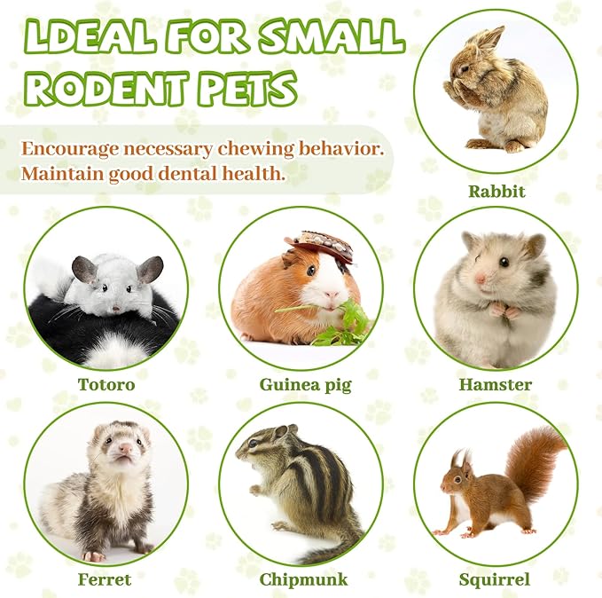 2lb Natural Sweet Bamboo Chew Toys for Small Pets - Organic Molar Sticks with Xylose & Vitamins for Rabbit, Guinea Pig, Hamster - Dental Care & Chewing Entertainment-Mewly Pet