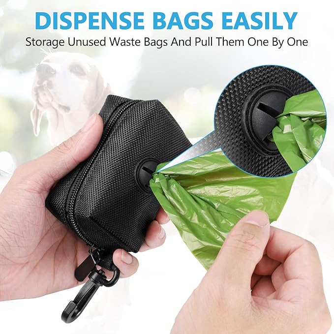 Dog Waste Bag Dispenser Pet Poop Bags Holder for Doggie Waste Bags Dispensers Soft Fabric Zipper Small Doggy Puppy Pouch for Leash Accessory Attachment with Carrier,2PCS Purple-Mewly Pet