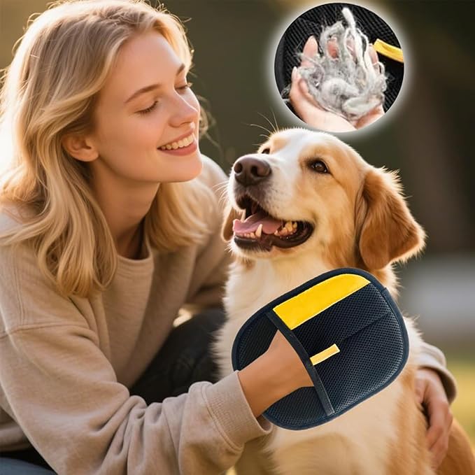 3pc Pet Hair Removal Glove,Pet Grooming Gloves,Cat Grooming for Hair Removal,Versatile Reusable Pet Hair Remover Glove-Mewly Pet