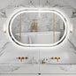 Oval LED Bathroom Mirror 48x30 Inch,Frameless LED Oval Bathroom Mirror with Lights,Anti-Fog Mirror for Bathroom Wall with Light,Dimmable 3 Color Vanity Mirror with Light(Horizontal/Vertical)